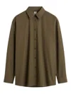 Totême Button-down Cotton Shirt In Green