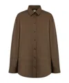Totême Button-down Cotton Shirt In Green