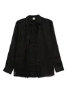 Totême Button-down Ramie Shirt In Black
