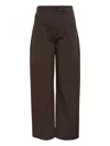 Totême Button-up Tailored Trousers In Brown