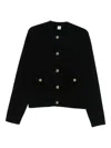 Totême Hammered-button Wool-cashmere Cardigan In Black