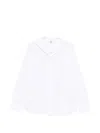 Totême Cotton Shirt Long Sleeves Curved Hem In White