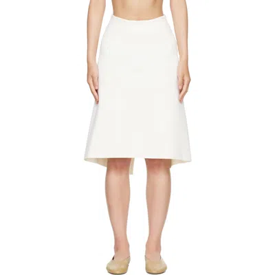 Totême Buttoned-back Midi Skirt In White