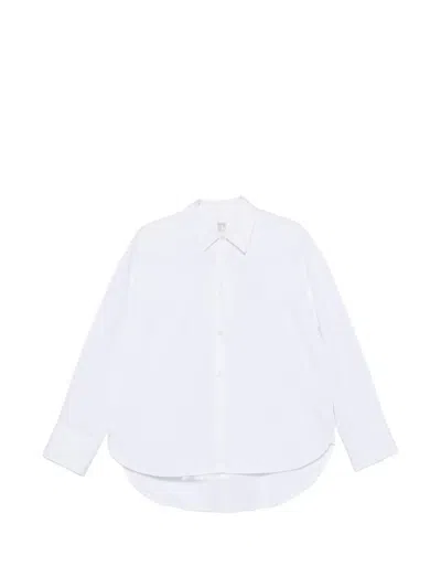 Totême Button-up Poplin Shirt In White