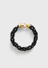 Totême Byzantine Bracelet Black/gold In Multi