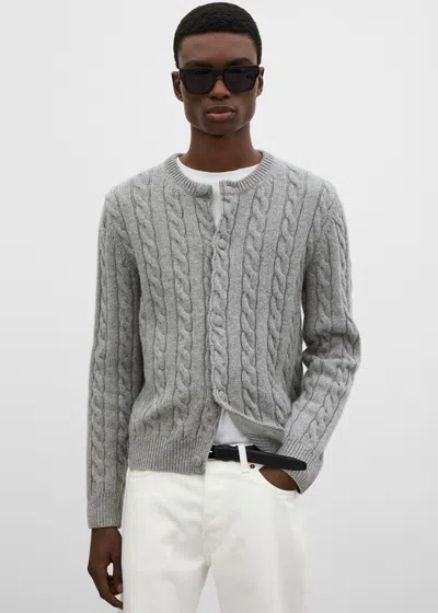 Totême Cable Cardigan Grey Melange