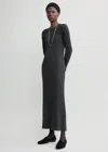Totême Cable Knit Dress Charcoal In Black