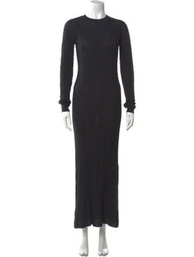 Pre-owned Totême Cable Knit Dress Long Dress In Blue