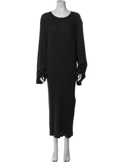 Pre-owned Totême Cable Knit Long Dress In Blue