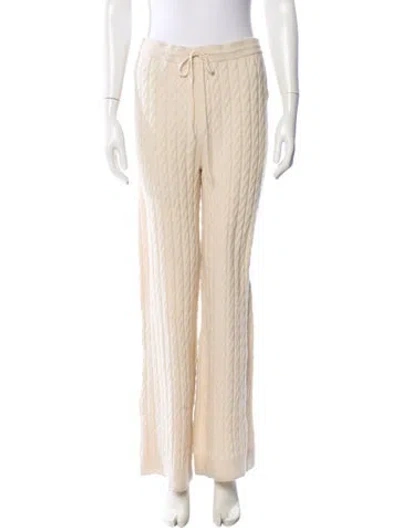 Pre-owned Totême Cable Knit Trousers Wool Sweatpants In Neutral