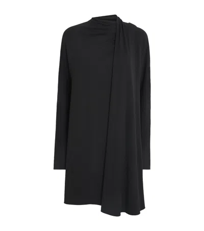 Totême Toteme Cady Scarf-detail Mini Dress In Black