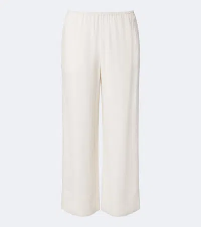 Totême Cady Wide-leg Pants In White