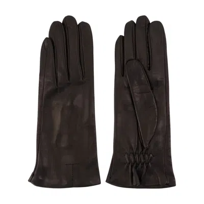 Totême Toteme Calfskin Leather Gloves In Black