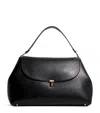 Totême T-lock Medium Leather Tote Bag In Black