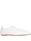 Totême Canvas Low-top Sneakers With Leather Profiles In White
