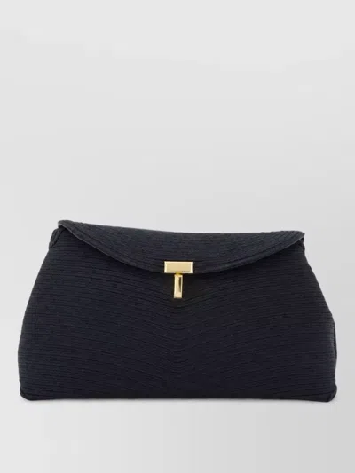 Totême Canvas Clutch Bag In Blue