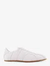 Totême Canvas Low-top Sneakers With Leather Profiles In White
