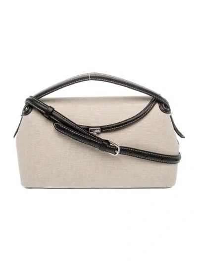 Pre-owned Totême Canvas T-lock Medium In Neutral