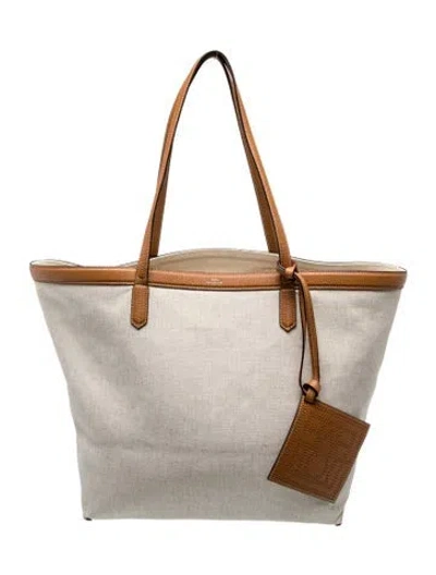 Pre-owned Totême Canvas Tote In Neutral
