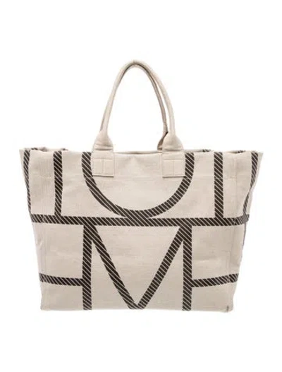Pre-owned Totême Canvas Tote In Neutral