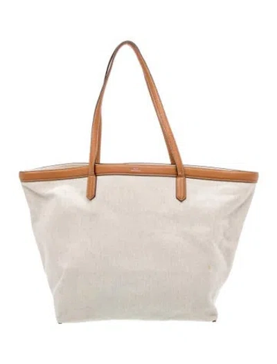 Pre-owned Totême Canvas Tote In Neutral