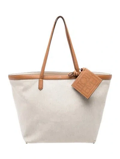 Pre-owned Totême Canvas Tote In Neutrals