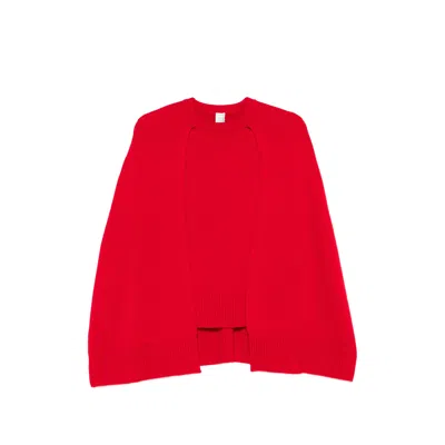 Totême Cashmere Crew Neck Knit Jumper Long Sleeves In Red
