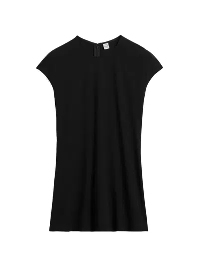Totême Cap-sleeve Top In Black