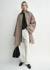 Totême Car Coat Taupe In Brown