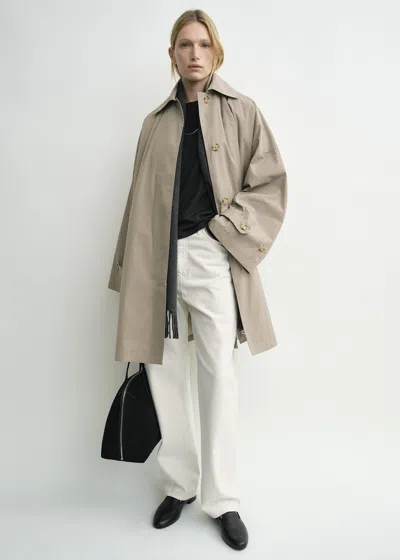 Totême Car Coat Taupe In Brown