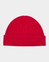 Totême Ribbed Cashmere Beanie In Red