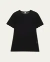Totême Cashmere-blend Short-sleeve Knit T-shirt In Black