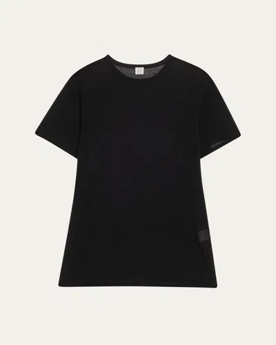 Totême Cashmere-blend Short-sleeve Knit T-shirt