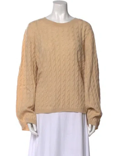 Pre-owned Totême Cashmere Cable Knit Cashmere Sweater In Neutral