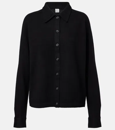 Totême Black Slim Solid Shirt