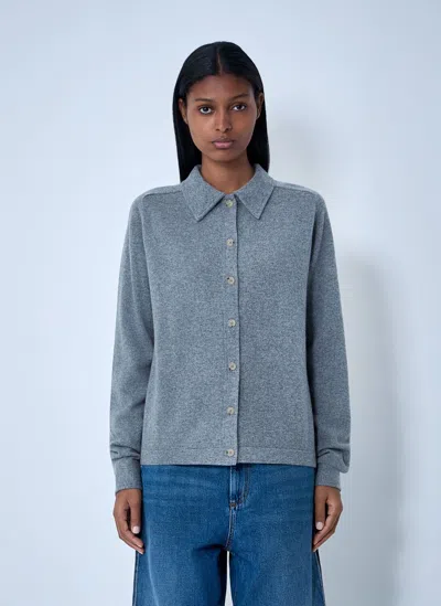 Totême Cashmere Cardigan In Gray