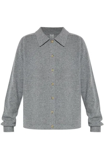 Totême Toteme Cashmere Cardigan In Gray