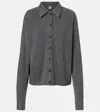 Totême Raglan-sleeve Cashmere Cardigan Dark Grey In Gray