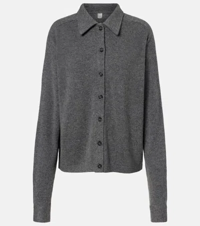Totême Cashmere Cardigan In Gray
