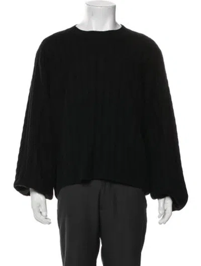 Pre-owned Totême Cashmere Crew Neck Pullover In Black