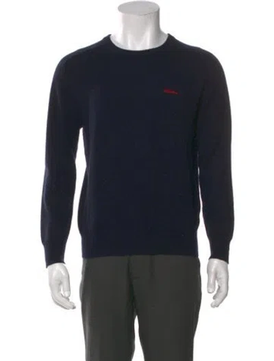 Pre-owned Totême Cashmere Crew Neck Pullover In Blue