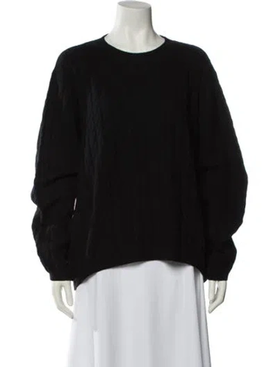 Pre-owned Totême Cashmere Crew Neck Sweater In Black