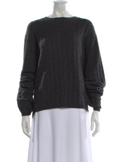 Pre-owned Totême Cashmere Crew Neck Sweater In Black