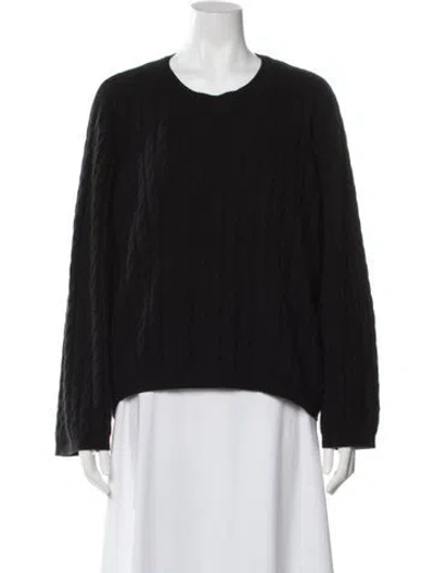 Pre-owned Totême Cashmere Crew Neck Sweater In Black