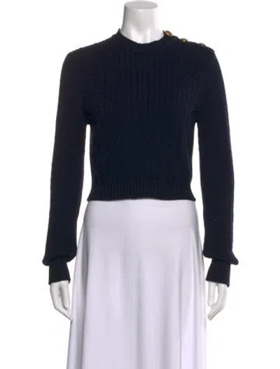 Pre-owned Totême Cashmere Crew Neck Sweater In Blue