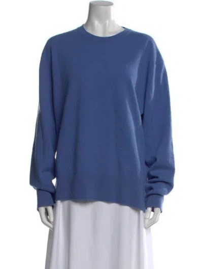 Pre-owned Totême Cashmere Crew Neck Sweater In Blue