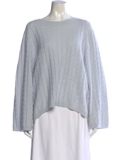 Pre-owned Totême Cashmere Crew Neck Sweater In Blue
