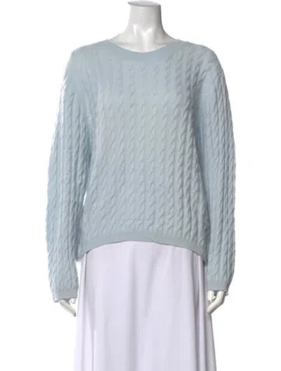 Pre-owned Totême Cashmere Crew Neck Sweater In Blue