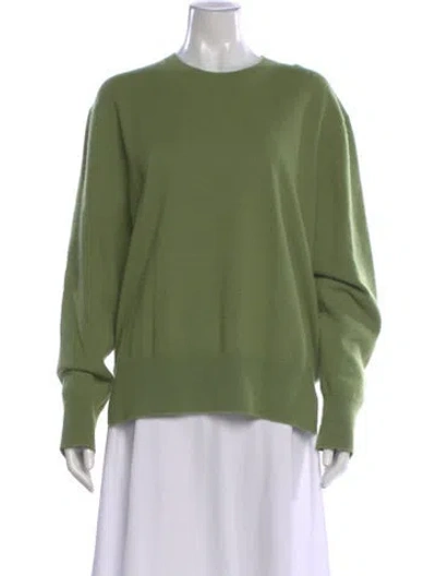 Pre-owned Totême Cashmere Crew Neck Sweater In Green