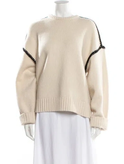 Pre-owned Totême Cashmere Crew Neck Sweater In Neutral